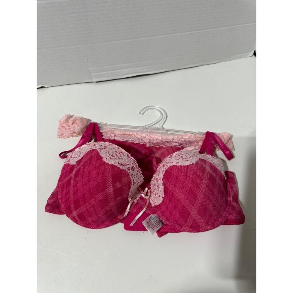 Rampage Intimates Padded Bra & Thong Lace Lingerie Set size 34C NWT